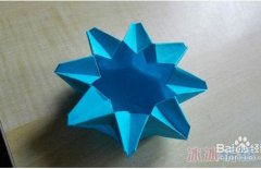 八角星收纳盒的折法图解 折纸盒手工制作