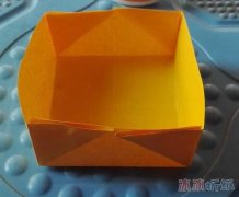 儿童手工正方形纸盒的折法步骤图简单
