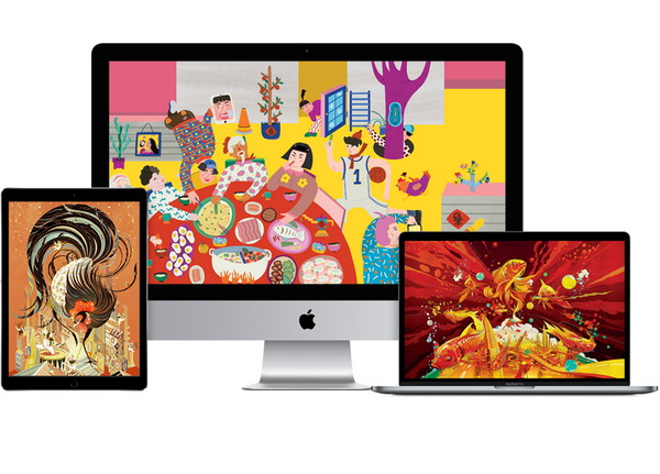 2017新年壁纸|苹果公司春节传统年画壁纸